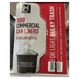 1000 Commercial can liners 10 gal