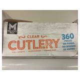 Clear cutlery 360pcs