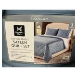Cotton-Tencel sateen quilt set 3pc F/Q