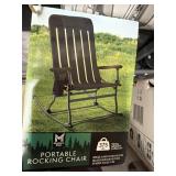Portable black rocking chair