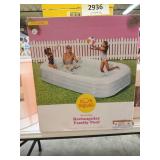 Inflatable rectangular family pool 10 ft long