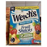 Welchs fruit snacks 90 pouches