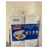 Hefty Suprme 3 compartment lid containers 125 ct
