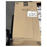 Square tall planter dark cedar