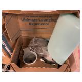 Ultimate lounge chair head rest- cup holder set