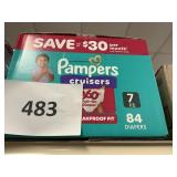 Pampers 84 diapers size 7