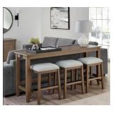 Lowell 4-pc sofa table natural
