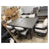 Sunbrella modern outdoor table & 6 chairs