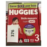 Huggies 192 diapers size 3