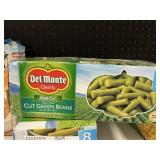Del Momte cut green beans 8 cans