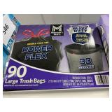 Power Flex 90 large trash bags 33 gal