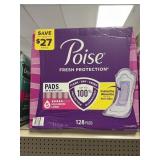 Poise 128 pads