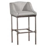 Dillon metal and upholstered swivel counter height
