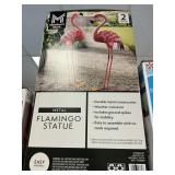 Metal Flamingo statue 2 pack
