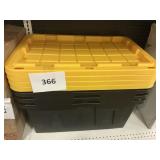 4 ct Yellow & black totes & lids 20inx30in