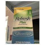 Refresh plus lubricant eye drops 100 vials