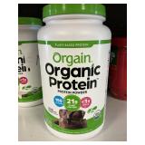 Orgain organic protein chocolate powder 43.8oz