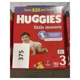 Huggies 192 diapers size 3