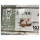 Premium NB diapers 102 ct