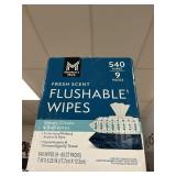 Flushable wipes 540 ct
