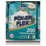 Power Flex tall kitchen bags 200 ct