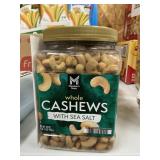 Whole cashews w/ sea salt 33 oz