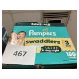 Pampers 180 diapers size 3