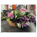 Longaberger basket w/ flowers