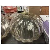 Tall glass pumpkin