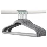 50-pk Adult velvet hangers- grey