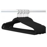 50-pk Adult velvet hangers- black