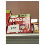 Huggies 96 diapers size 7