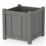 Gulf Shores 16in planter dark gray