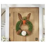 22in Woven bunny wreath 2 ct