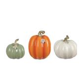 Set of 3 decorative pumpkins