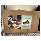 Set of 3 resin rattan storage tray