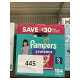 Pampers 124 diapers size 5
