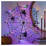Pre-lit 28.5in spiderweb decor