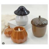 Decorative harvest candles 3 ct