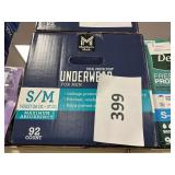 Mens underwear S/M 92 ct