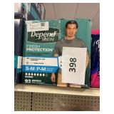Depend mens S-M 92 ct
