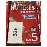 Huggies 148 diapers size 5