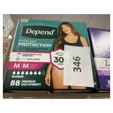 Depend womens underwear M 88 ct