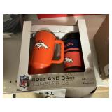 40oz & 34 oz Tumbler set Broncos