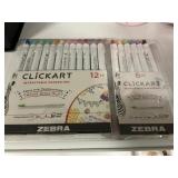 Click Art retractable markers 12 ct & 6 ct