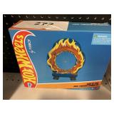 Hot Wheels ring of fire jump through sprinkler