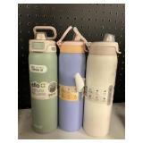 Ello water bottles 3 ct  22 oz