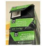White plastic knives 600ct