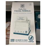 Daily dry facial towels 100 ct