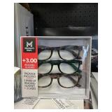+3.00 Reading glasses 3 pairs